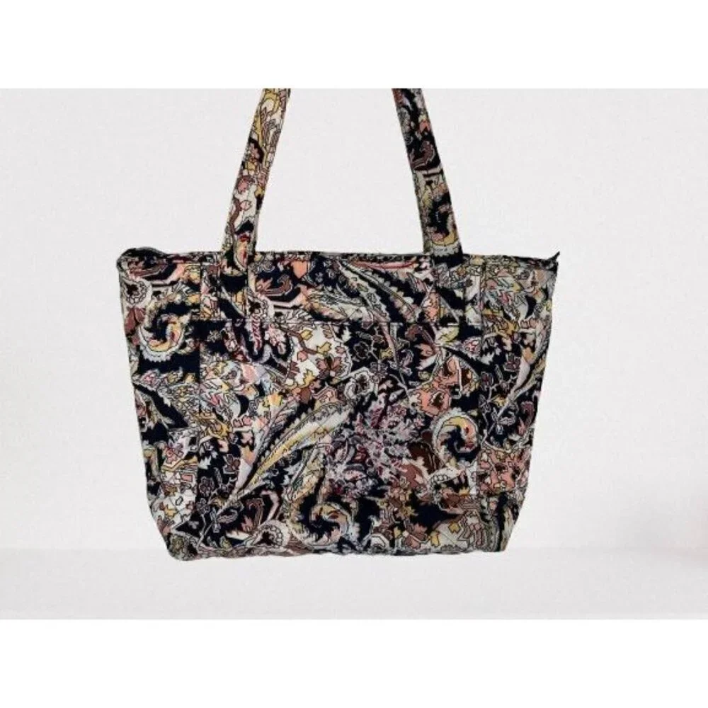 Vera Bradley Tote Handbag Purple Paisley Print All Over 16